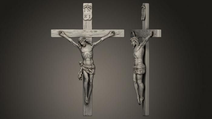 نموذج ثلاثي الأبعاد لآلة CNC الصلبان والصلبان يسوع على الصليب